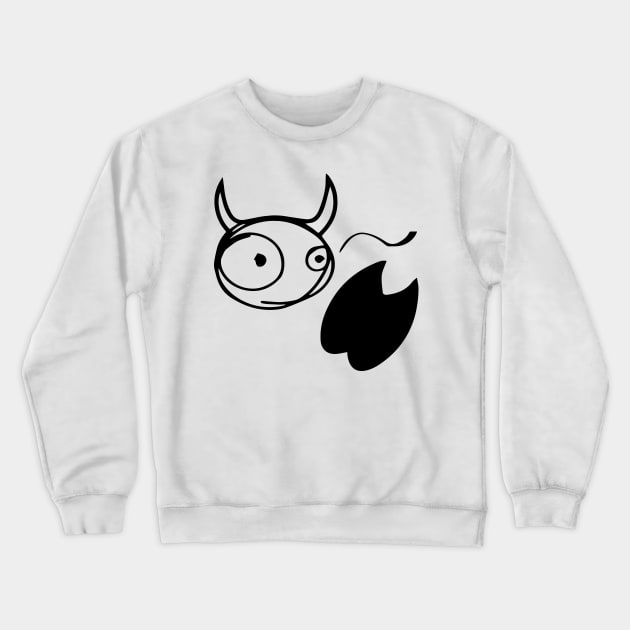 Black Imp Crewneck Sweatshirt by aceofspace